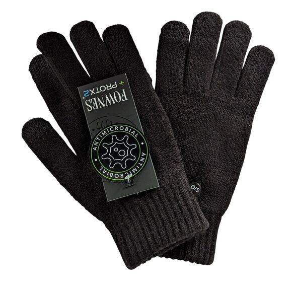 Black Touch Screen Gloves Tech Antimicrobial Protx2 by Fownes - Picture 2 of 10
